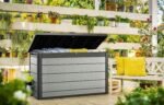 Denali 200 Gal Deck Box – Grey & Black Resin Outdoor Storage - Image 9