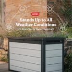 Denali 200 Gal Deck Box – Grey & Black Resin Outdoor Storage - Image 6