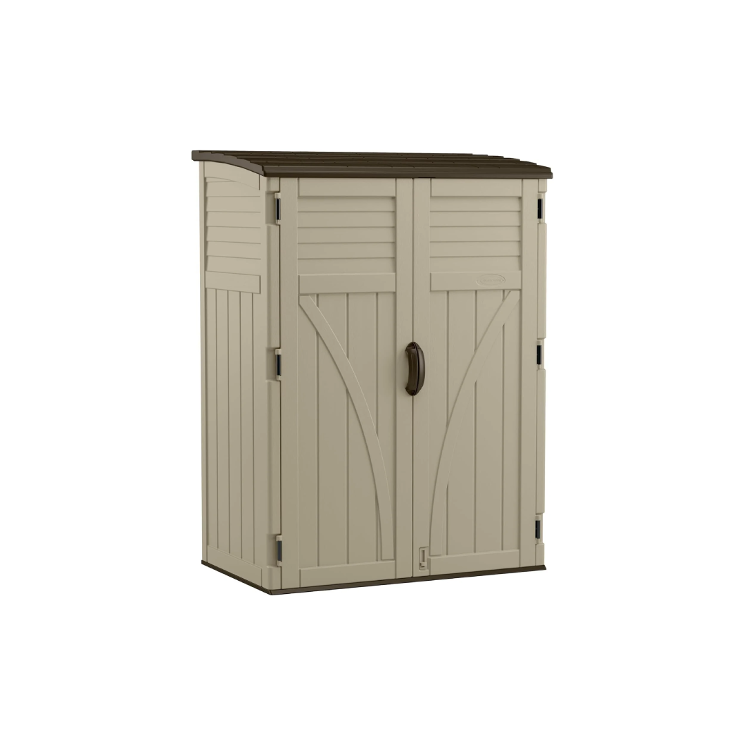 54 Cu Ft Vertical Plastic Shed – Durable Outdoor Storage Unit 54 Cu Ft Vertical Plastic Shed – Durable Outdoor Storage Unit - Image 1