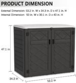 48 Cu Ft Resin Outdoor Shed – Black Weatherproof Tool Storage - Image 5