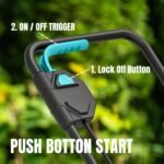 Cordless Electric Lawn Mower 20 V – 13.2” 5-Height Adjustment - Image 9