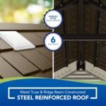 8×10 FT Tremont Resin Shed – Double Doors Vanilla & Slate - Image 11