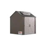 7×7 FT Resin Storage Shed – Brown Weather-Resistant Outdoor