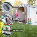 8×15 FT Resin Shed 60075 – Lockable Desert Sand Outdoor Unit - Image 3