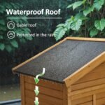 Macrout 78” Wood Storage Cabinet – 6 Shelves Lockable Outdoor - Image 4