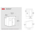 Keter 6 x 6 Manor Plastic Pent Garden Storage Shed – Grey - Image 10