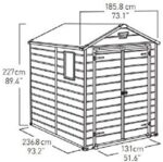 Keter 6x 8 Manor Plastic Garden Storage Shed – Beige - Image 7