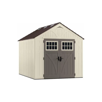 8×10 FT Tremont Resin Shed – Double Doors Vanilla & Slate