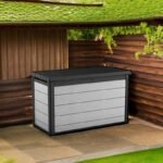 Denali 200 Gal Deck Box – Grey & Black Resin Outdoor Storage - Image 5