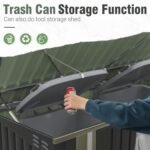 5.8×3.3 FT Metal Outdoor Shed – Hydraulic Lid for Tools & Bins - Image 7