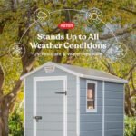 Manor 4×6 Resin Storage Shed – Grey & White Outdoor Organizer - Image 5