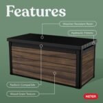 150 Gal Resin Deck Box – Signature Outdoor Storage Rosewood - Image 5