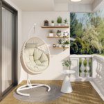 Oversized Hanging Egg Chair with Stand, 330lbs Capacity Wicker Chair - Image 5