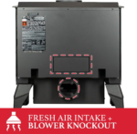 Ashley Hearth AW2520E-P Wood-Burning Stove with Legs & Pedestal, 2,500 Sq. Ft. Heating Capacity, 2.7 Cu. Ft. Firebox - Image 8