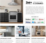 COSMO Stellar 30-Inch Black Electric Range (COS-ERD304K-BK) – 4.9 Cu. Ft. Convection Oven with 4-Burner Smooth Glass Cooktop & Storage Drawer - Image 4