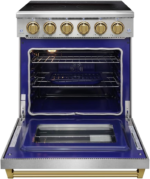 KOSTCH 30-Inch Stainless Steel/Bronze Electric Range – 5-Element Smooth Glass Cooktop, 4.55 Cu. Ft. True Convection Oven - Image 3