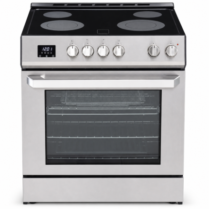 Rangaire RRE303TS 30-Inch Stainless Steel Electric Range – 4 Radiant Infrared Burners, 5.0 Cu. Ft. True Convection Oven, Air Fry & Timer