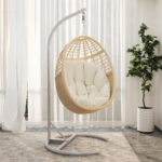 Oversized Hanging Egg Chair with Stand, 330lbs Capacity Wicker Chair - Image 9