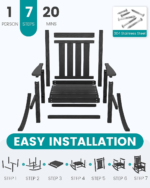 SERWALL Oversized Outdoor Rocking Chair Set of 2 – Black HDPE Porch Rockers, Weather-Resistant Slatted Chairs, 350 lb Capacity - Image 7